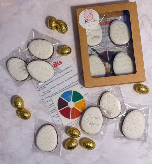 kit biscuits à peindre pâques artisanal coffret