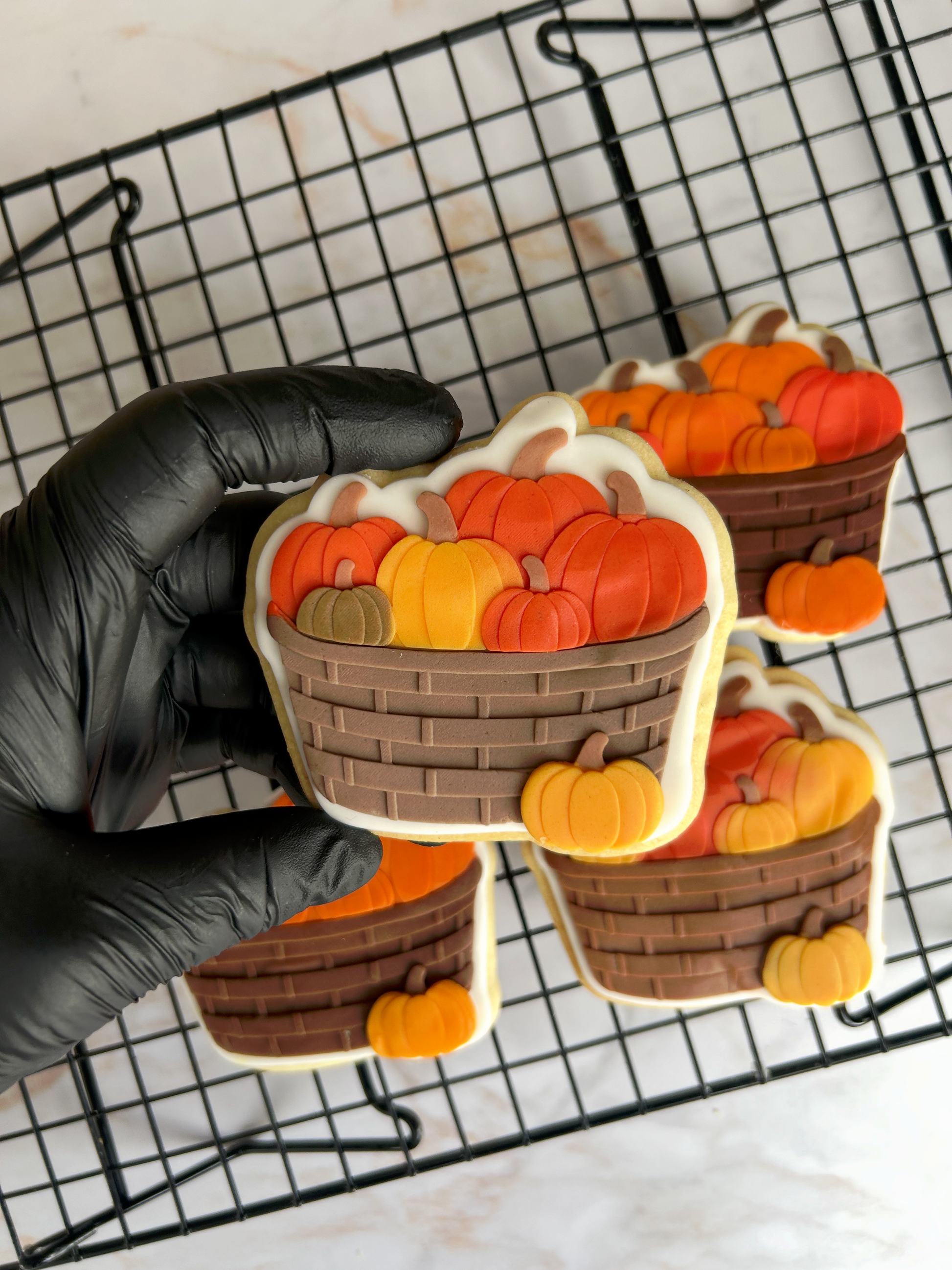 Biscuit sablé artisanal panier de citrouilles – Les Folies Gourmandes de Judy